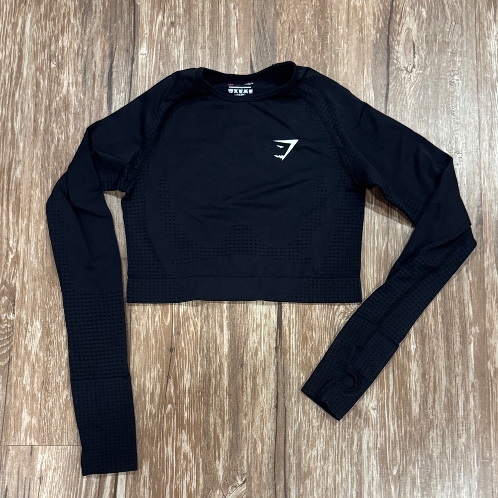 Gymshark Black Long Sleeve Crop Top